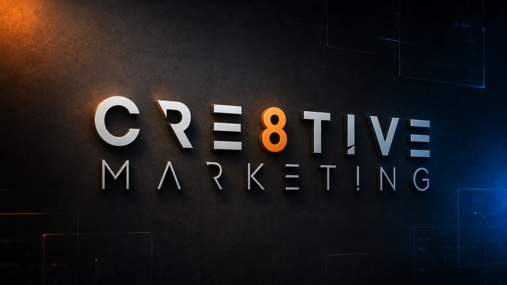 Cre8tive Marketing — dimensional logo wall